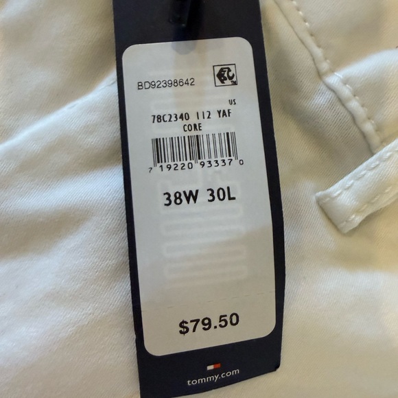 Tommy Hilfiger White Chino Pants Men’s 38x30 NWT Classic Fit - Picture 4 of 5